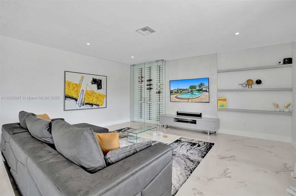 Interior, Living room, Marble, Recessed Lighting