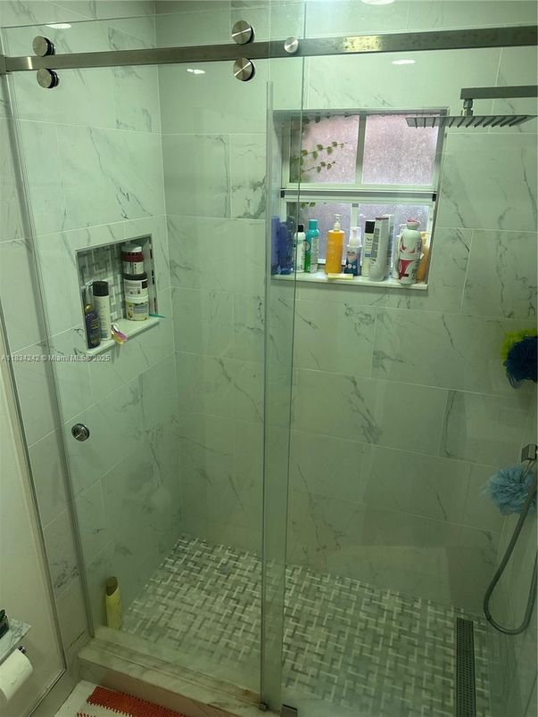 Bathroom, Glass Shower, Interior, Marble Walls