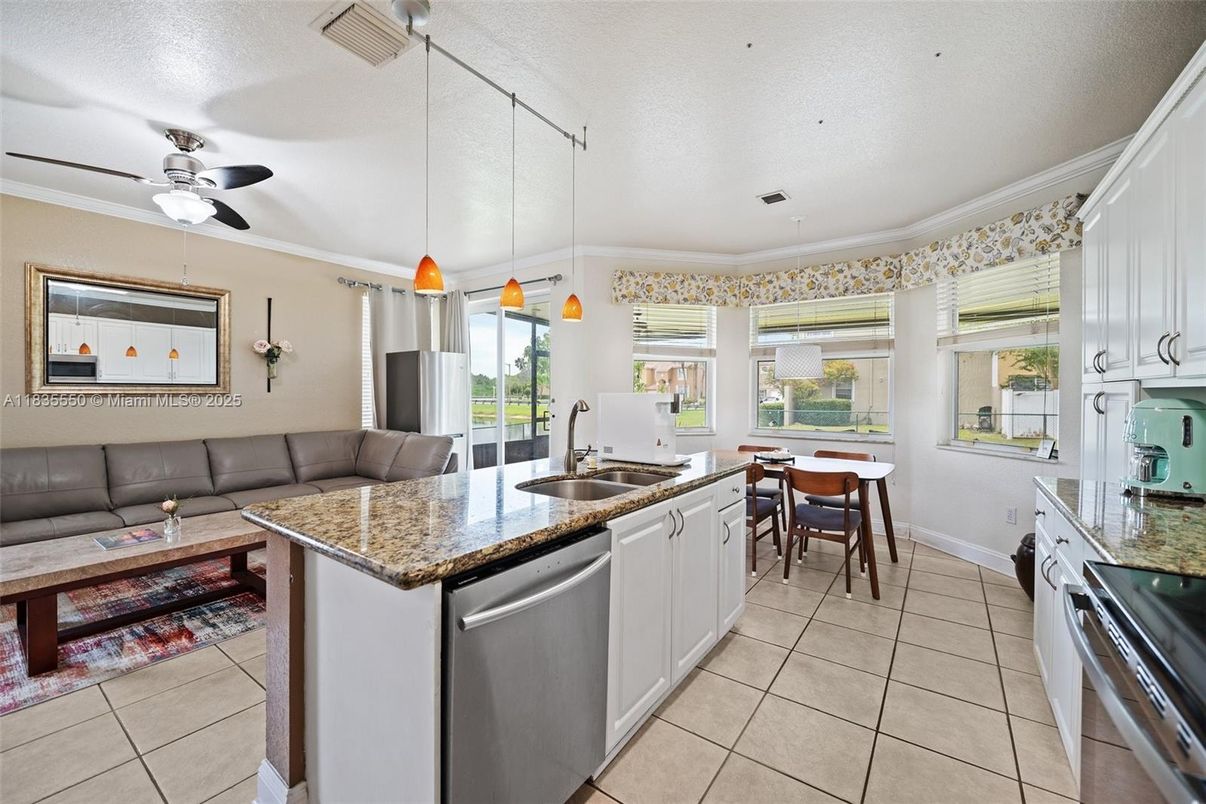 Dining room, Interior, Kitchen, Living room, Pendant Lights
