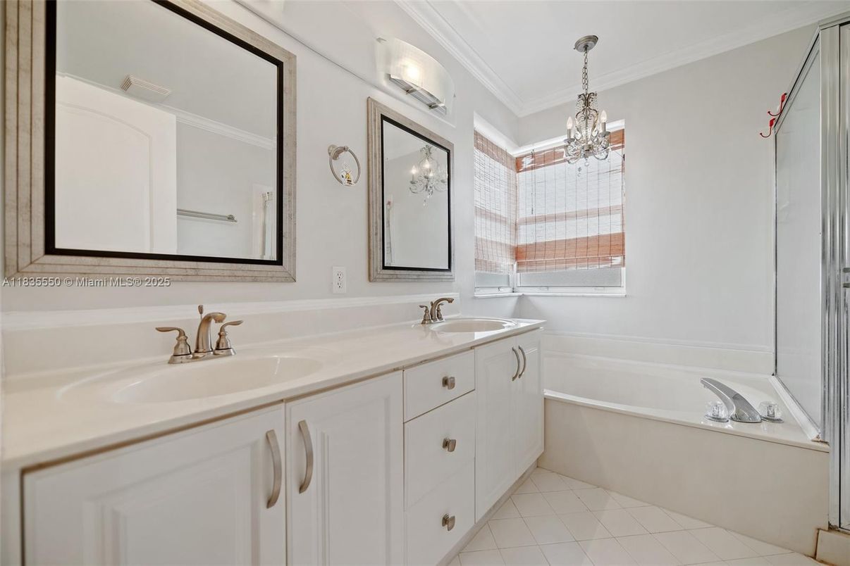 Bathroom, Chandelier, Dual Sink Vanities, Interior