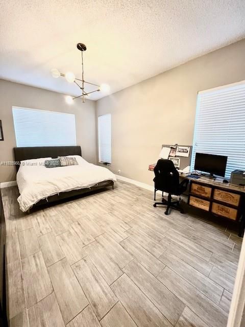 Bedroom, Home Office, Interior, Pendant Lights, Wood Texture Flooring