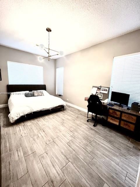 Bedroom, Home Office, Interior, Pendant Lights, Wood Texture Flooring