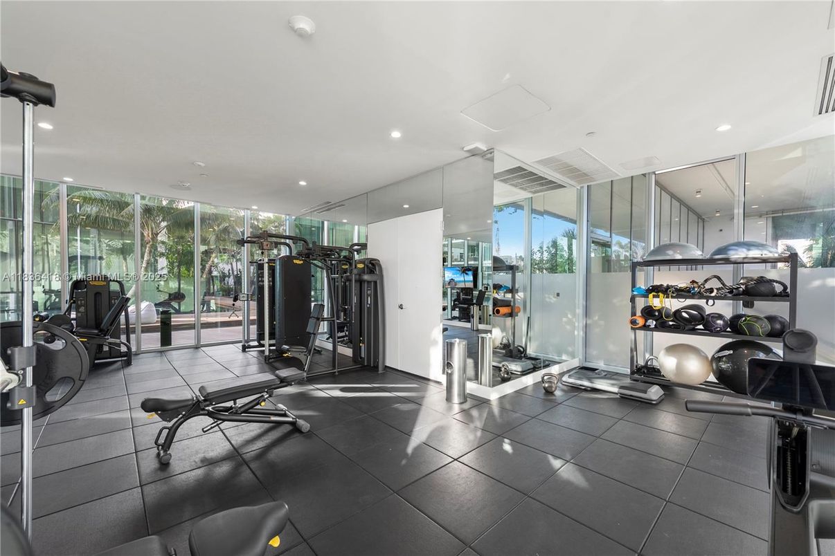Fitness Equipment, Gym, Interior, Recessed Lighting