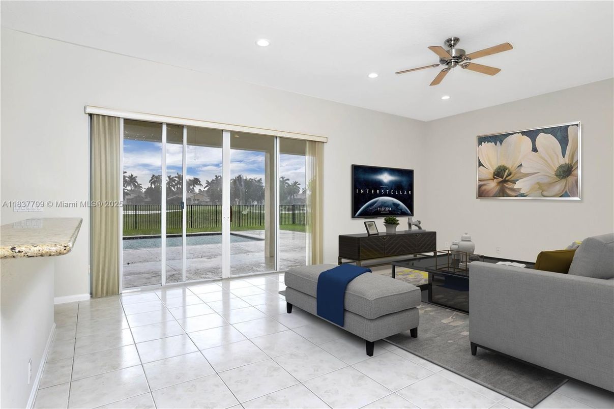 Interior, Living room, Recessed Lighting