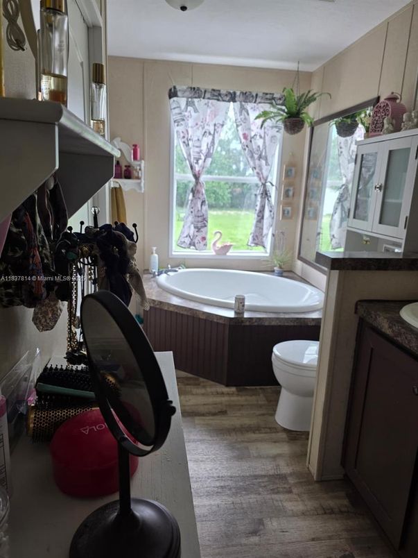 Bathroom, Interior, Wood Texture Flooring