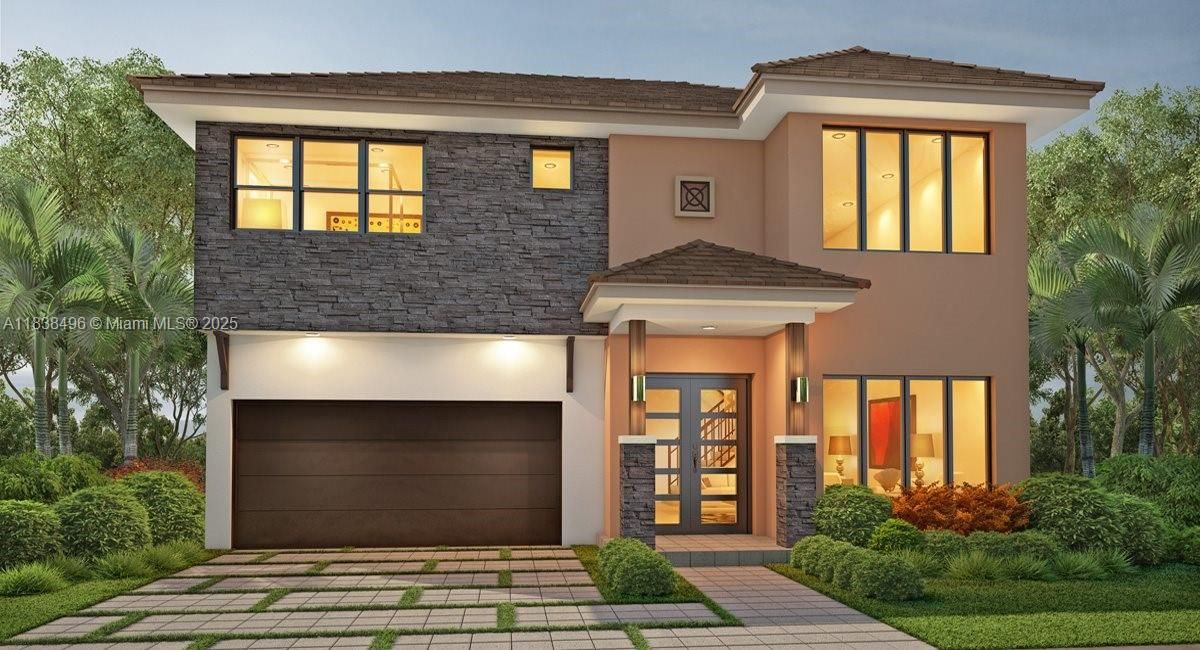 Attached, Exterior, Facade, Modern