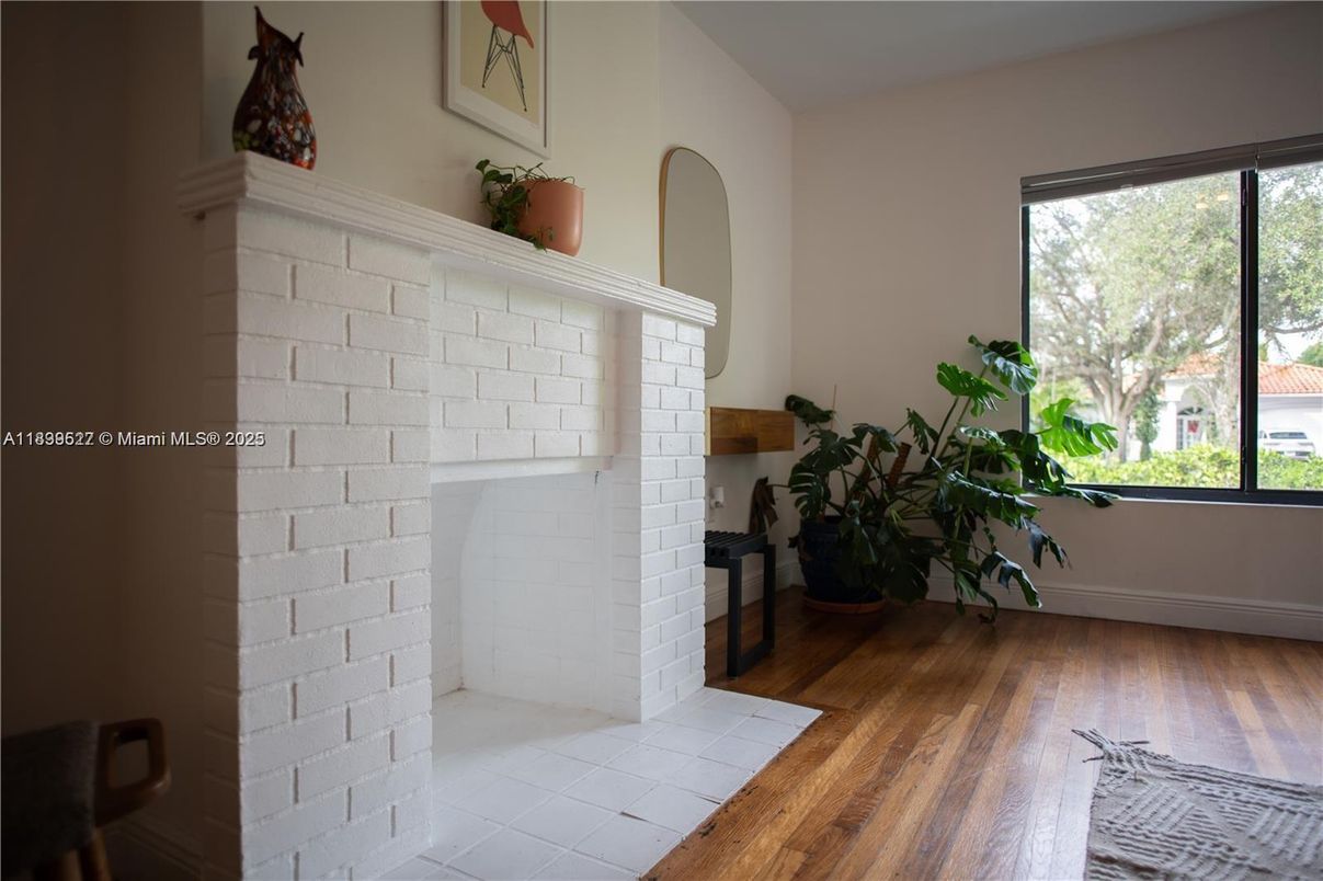 Fireplace, Interior, Stone Walls, Wood Texture Flooring