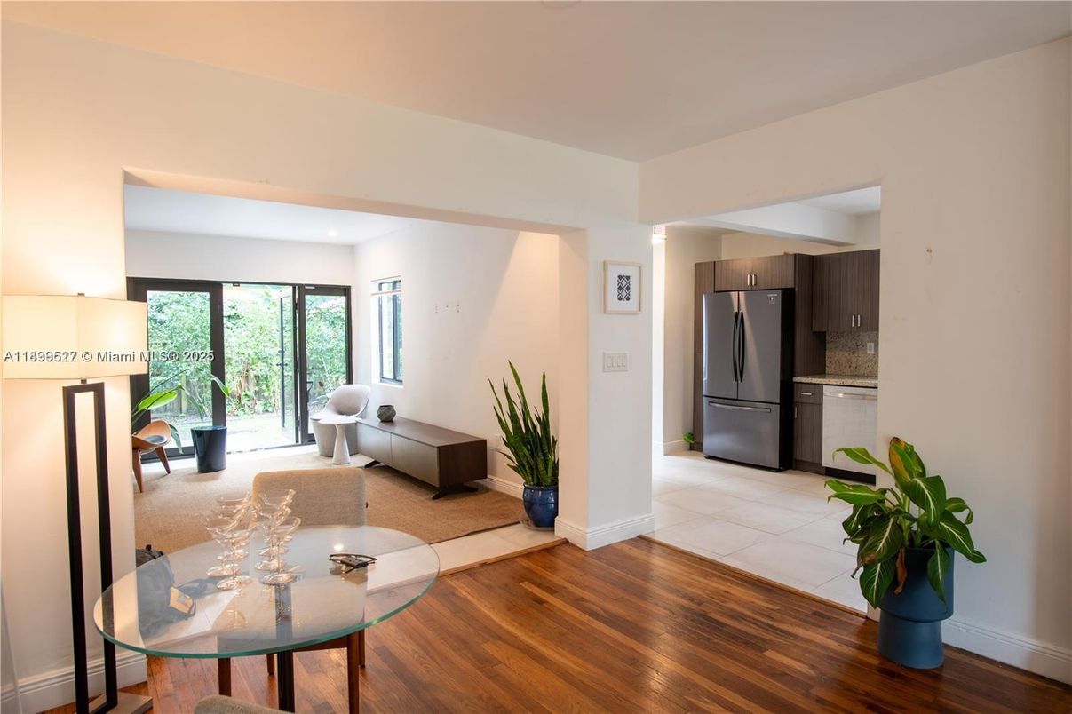 Dining room, Interior, Kitchen, Living room, Wood Texture Flooring