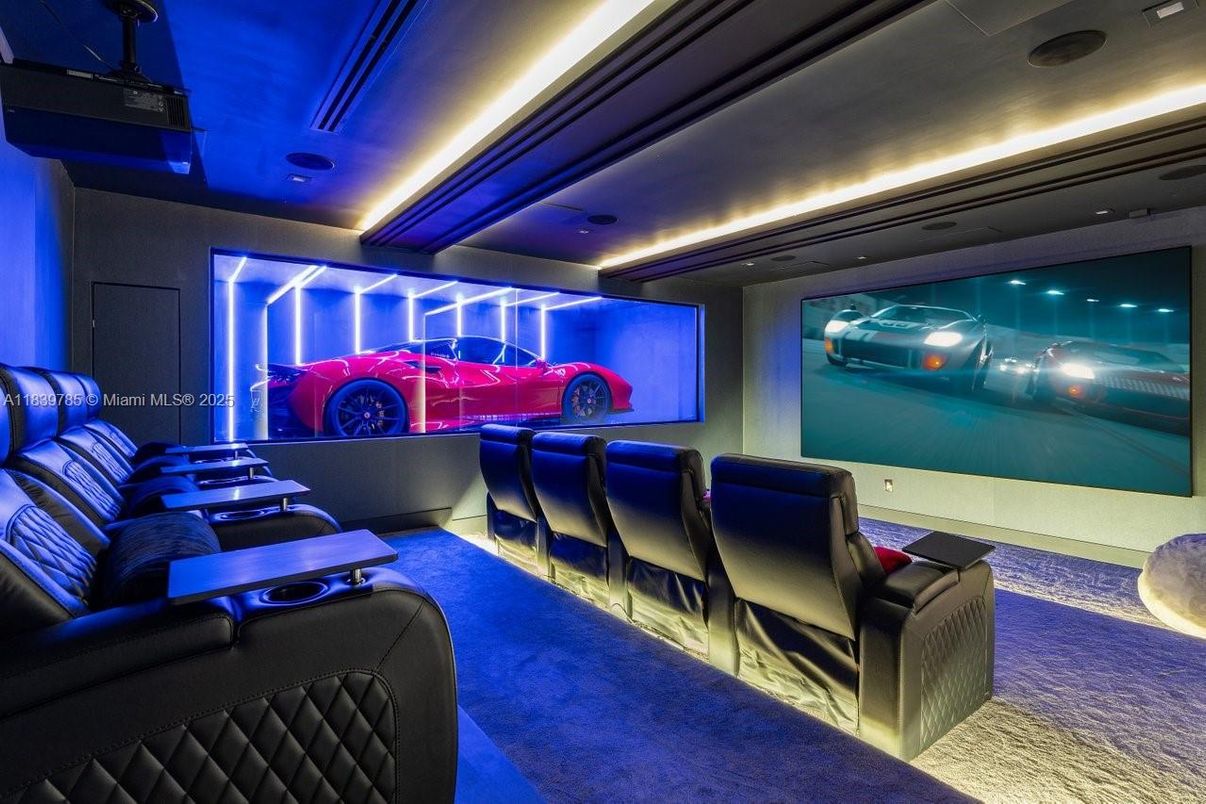 Home Theatre Room, Interior, Projection Screen, Recessed Lighting, Theatre Room
