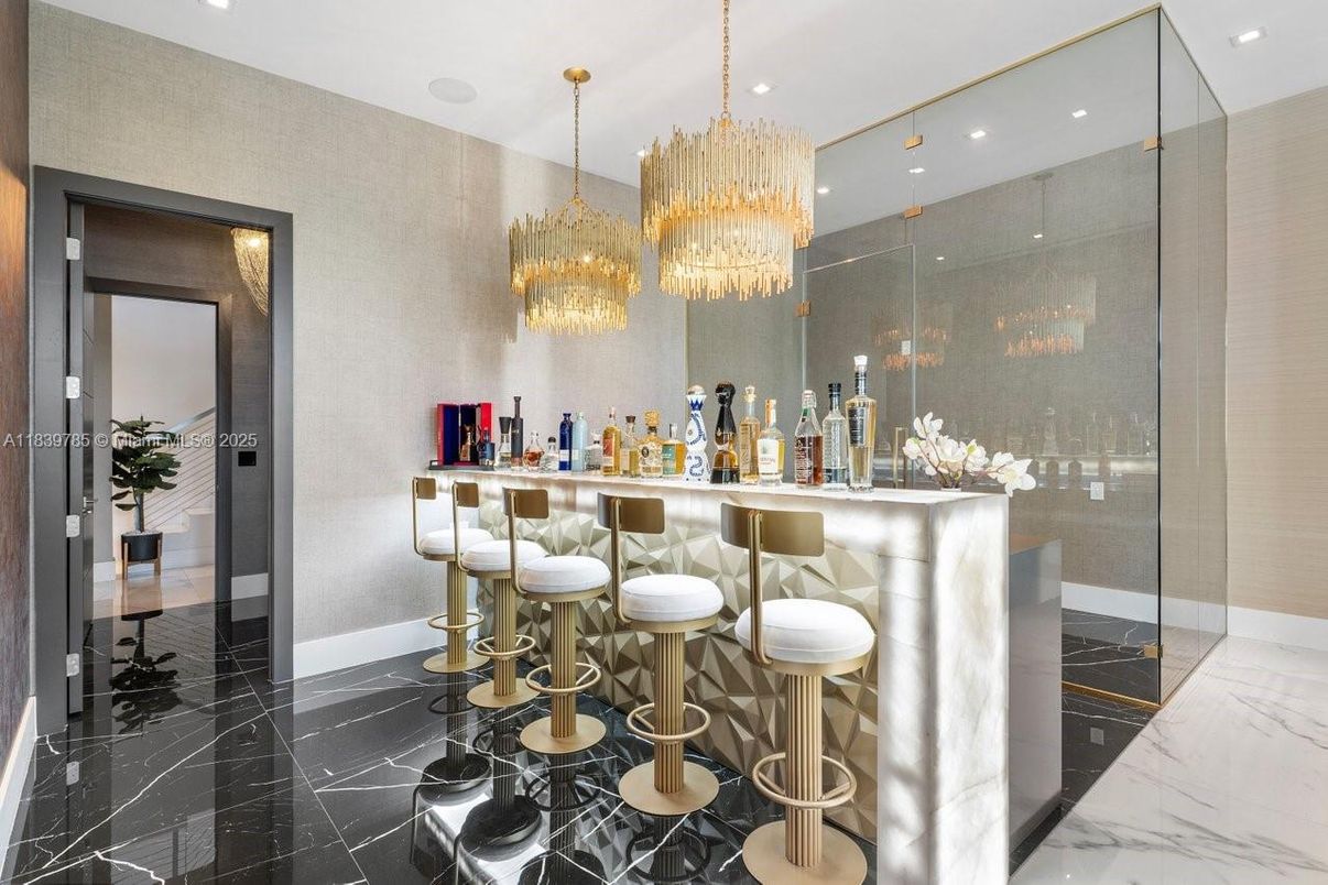 Chandelier, Interior, Marble, Recessed Lighting