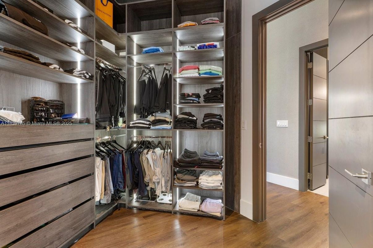 Interior, Walk-in Closets, Wood Texture Flooring