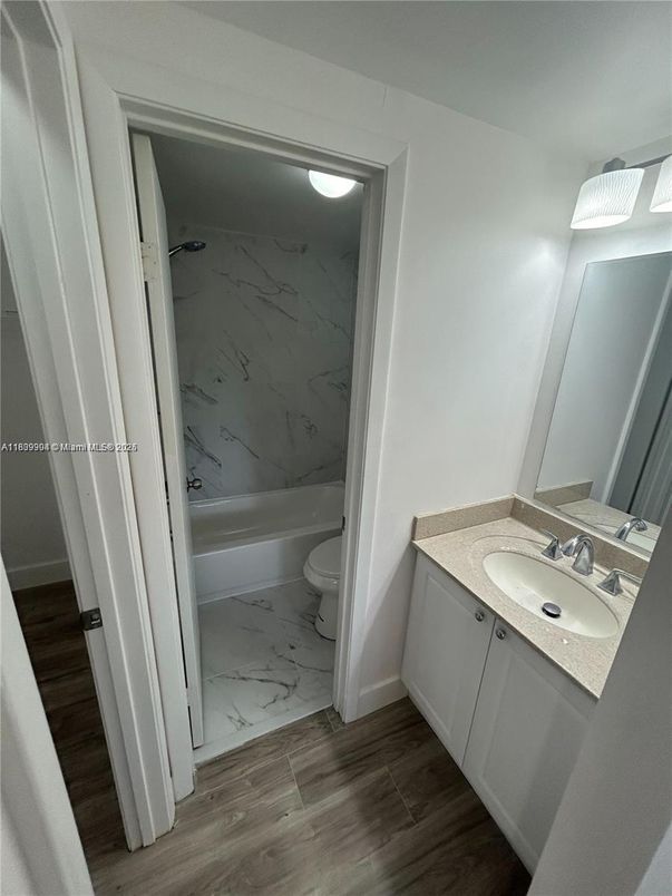 Bathroom, Interior, Marble, Marble Walls, Wood Texture Flooring