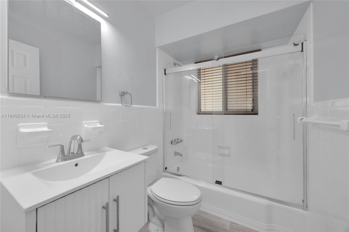 Bathroom, Glass Shower, Interior, Wood Texture Flooring
