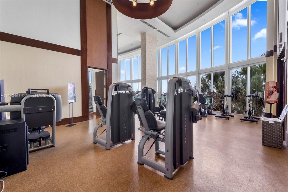 Fitness Equipment, Gym, Interior, Recessed Lighting