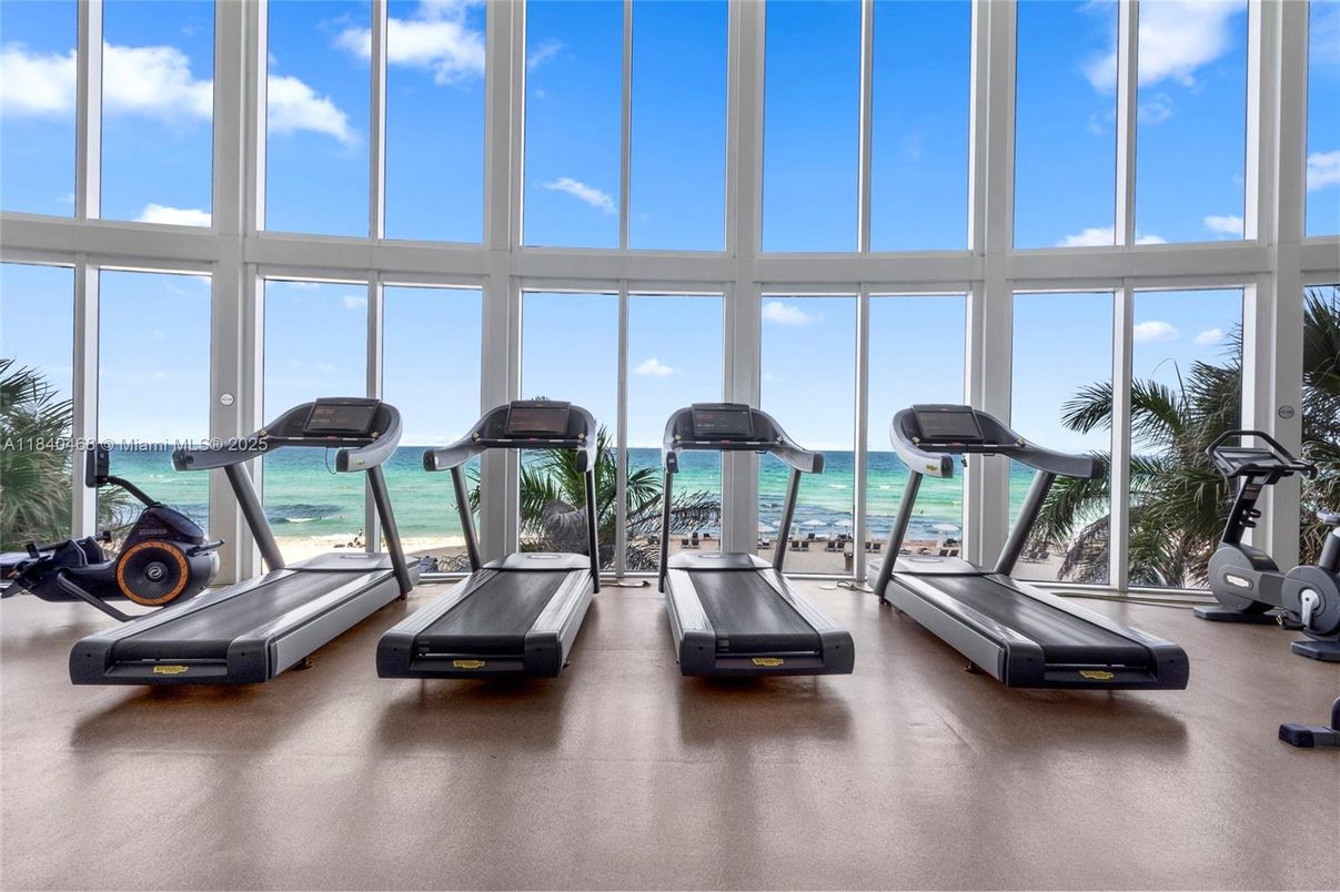 Fitness Equipment, Gym, Interior, Sun Room, Water