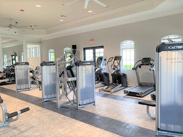 Fitness Equipment, Gym, Interior, Recessed Lighting
