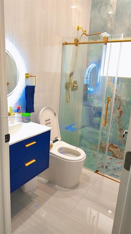 Bathroom, Glass Shower, Interior