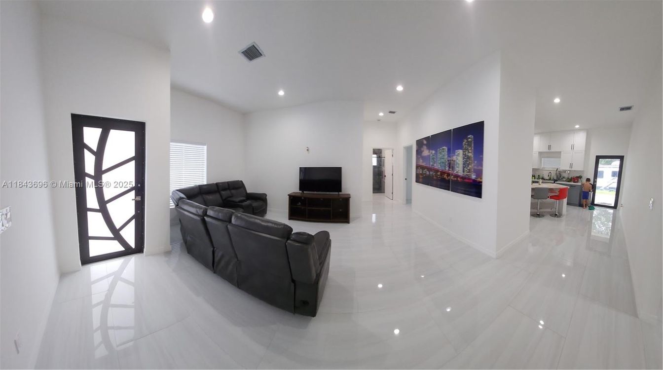 Interior, Kitchen, Living room, Recessed Lighting