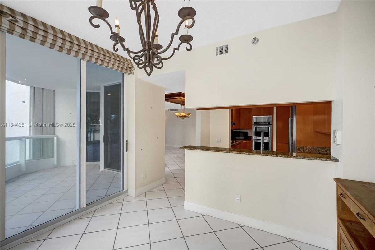 Chandelier, Interior, Kitchen, Stainless Steel Appliances
