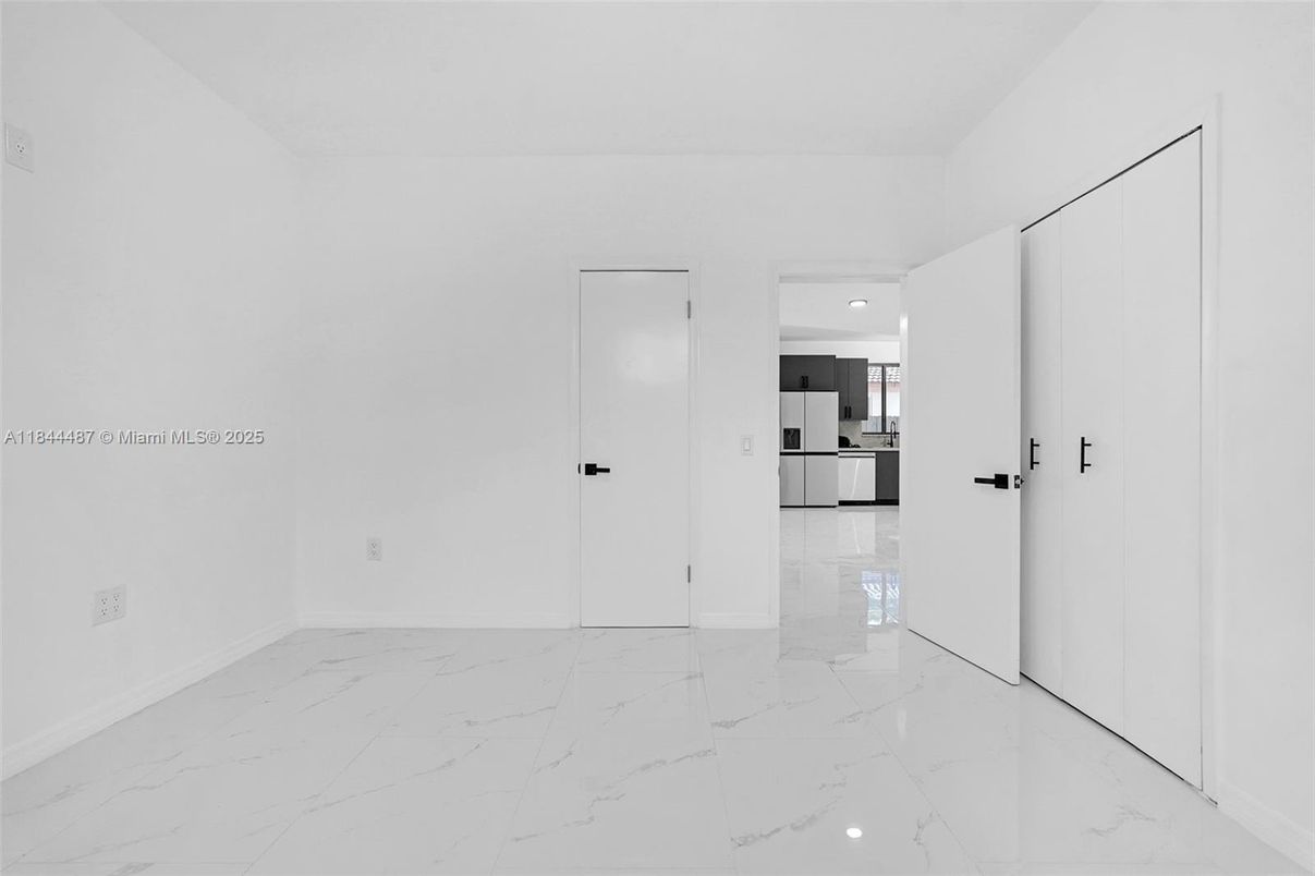 Empty room, Interior, Kitchen, Marble, Recessed Lighting