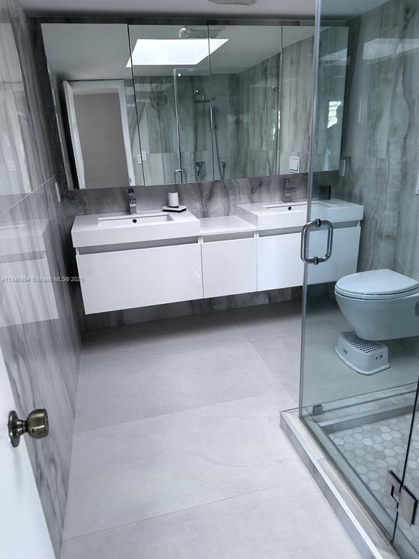 Bathroom, Dual Sink Vanities, Glass Shower, Interior