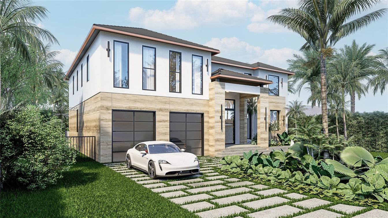 Attached, Exterior, Facade, Modern