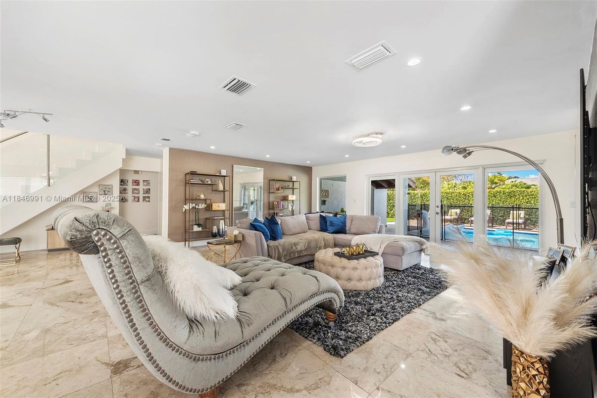 Interior, Living room, Recessed Lighting