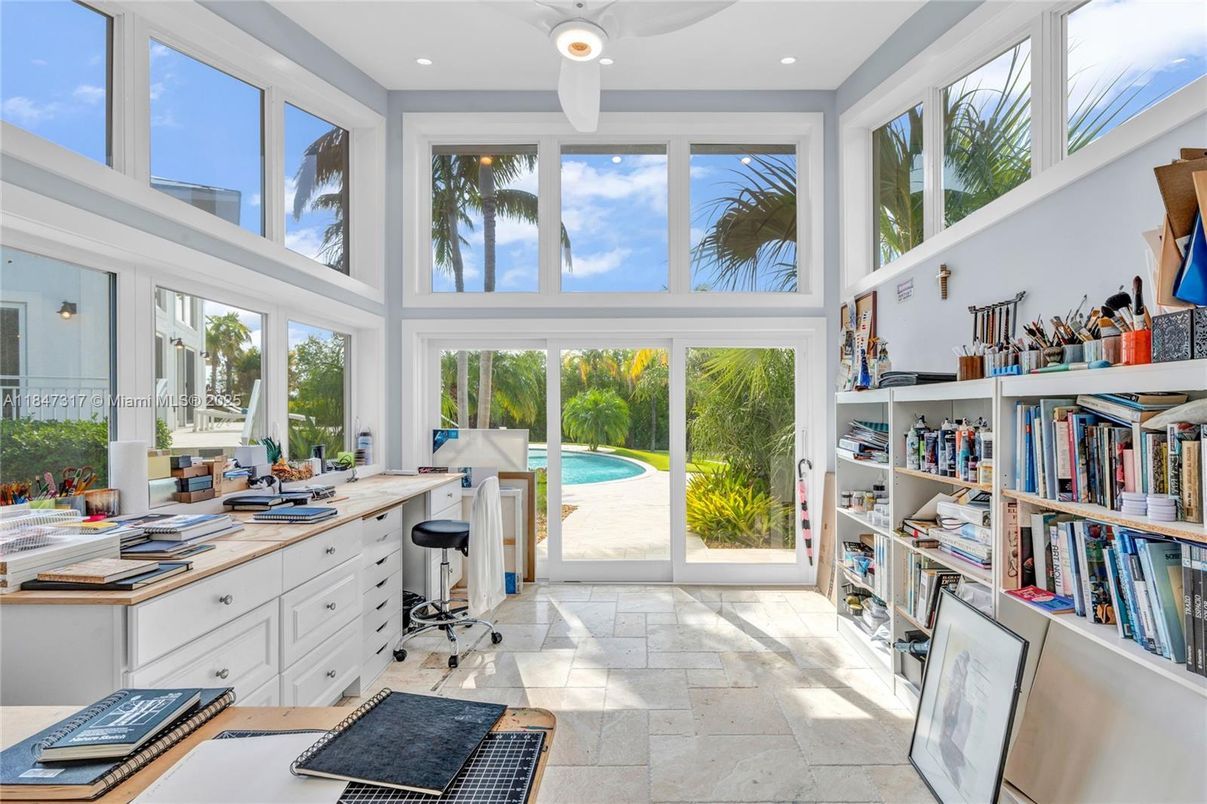 Home Office, Interior, Recessed Lighting, Sun Room