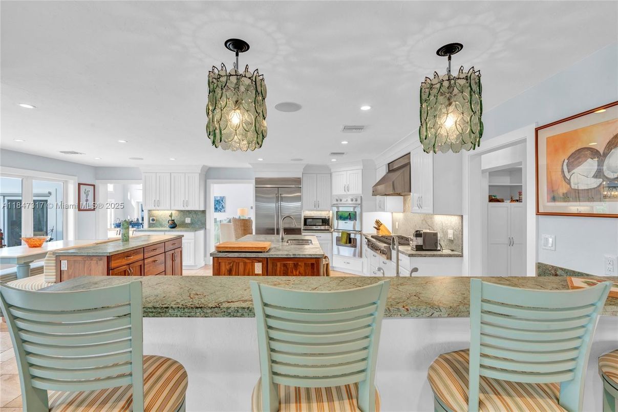Interior, Kitchen, Pendant Lights, Recessed Lighting, Stainless Steel Appliances