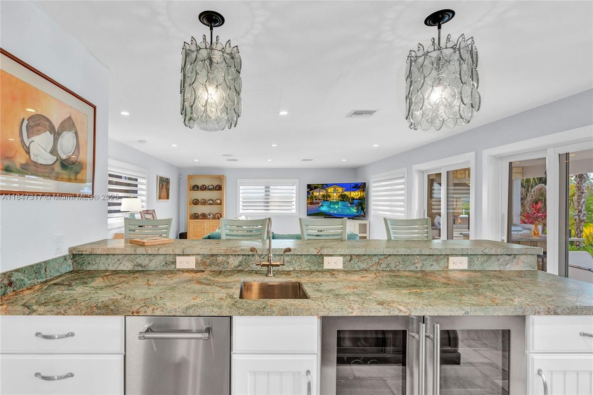 Interior, Kitchen, Pendant Lights, Recessed Lighting, Stainless Steel Appliances