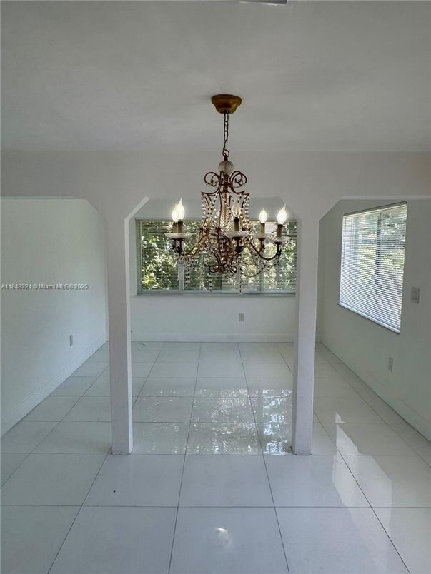 Chandelier, Empty room, Interior