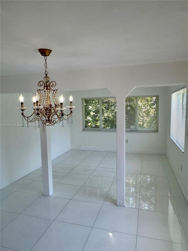 Chandelier, Empty room, Interior