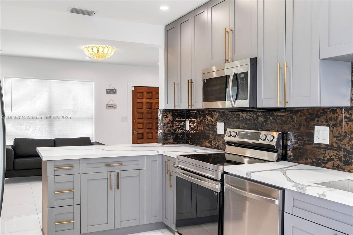 Interior, Kitchen, Recessed Lighting, Stainless Steel Appliances