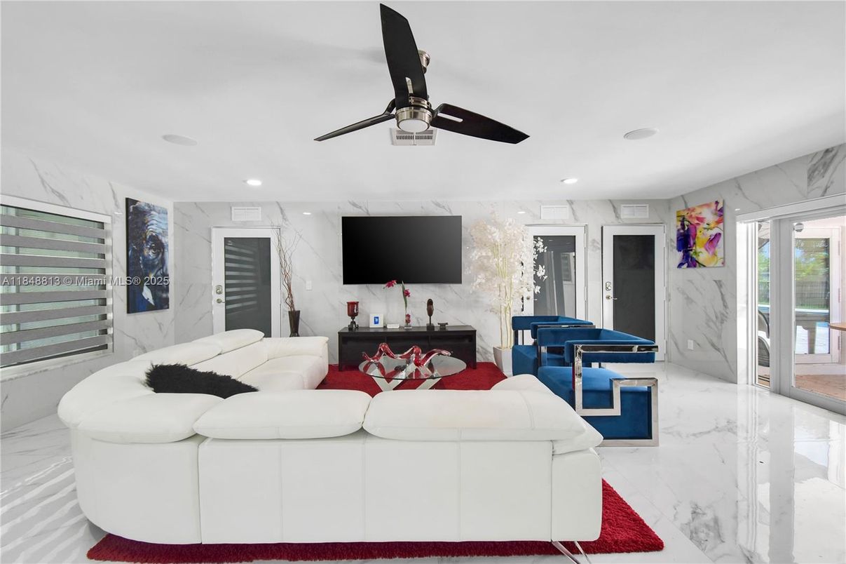 Interior, Living room, Marble, Marble Walls, Piano, Recessed Lighting