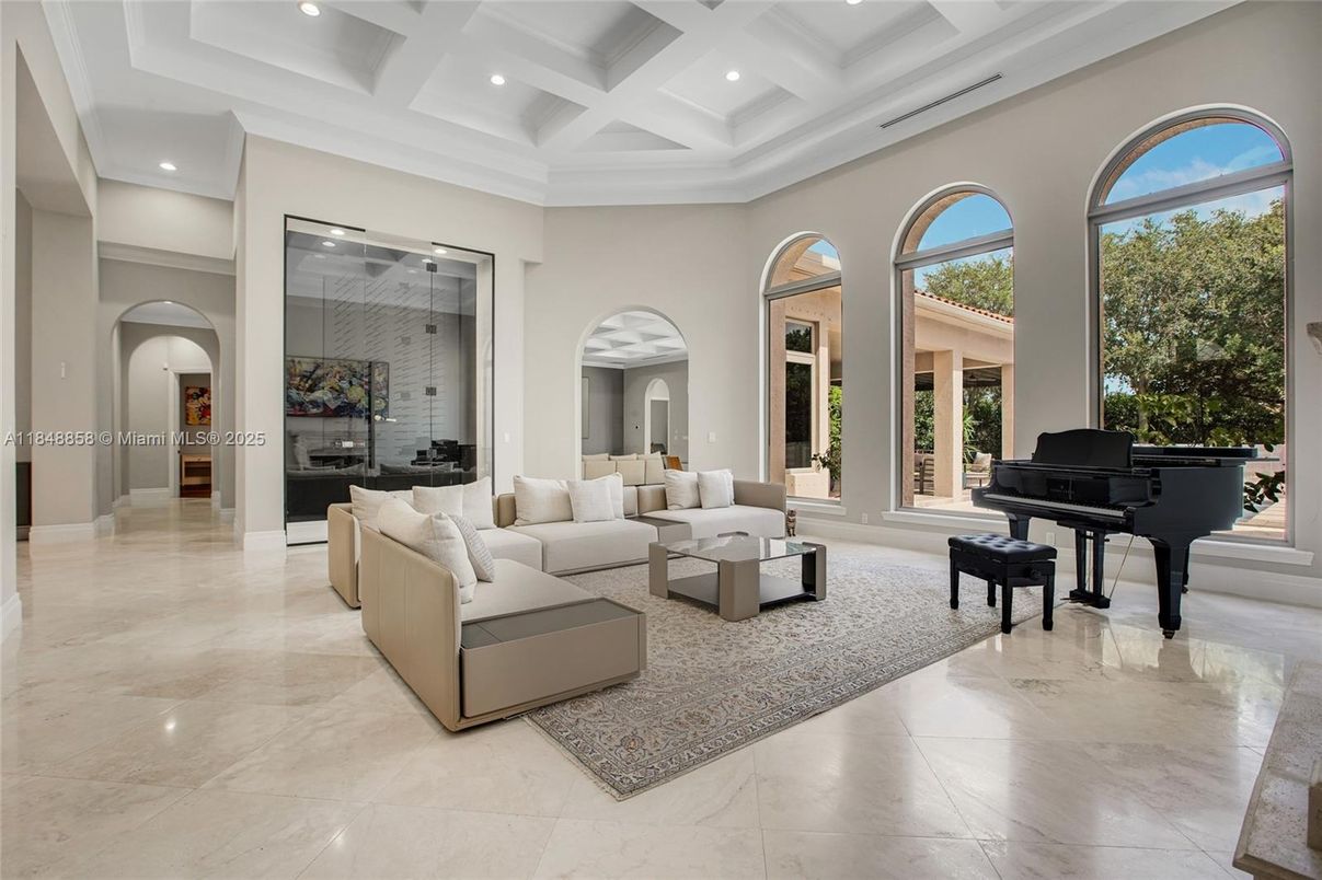 Interior, Living room, Piano, Recessed Lighting