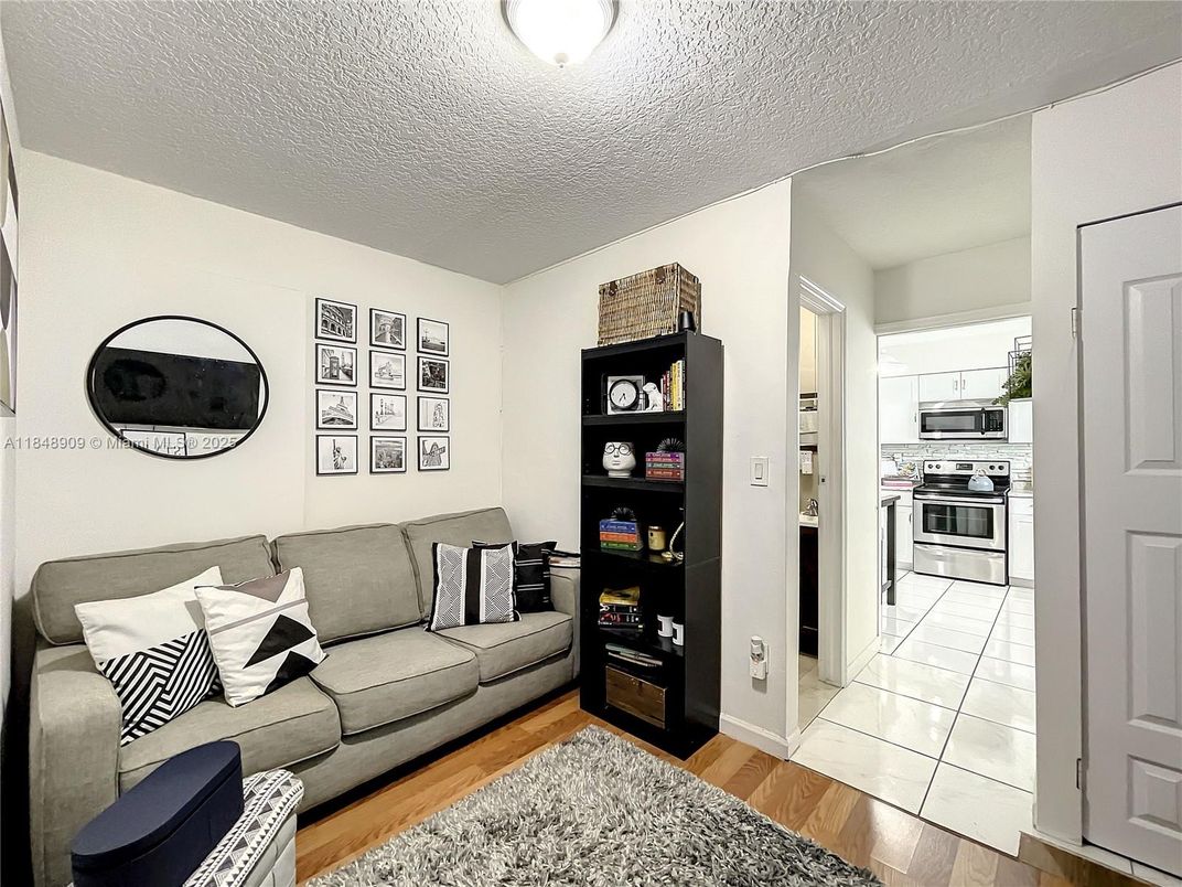 Interior, Kitchen, Living room, Stainless Steel Appliances, Wood Texture Flooring