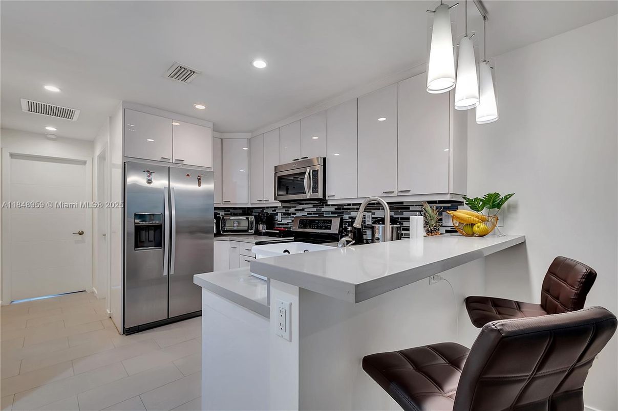 Interior, Kitchen, Recessed Lighting, Stainless Steel Appliances