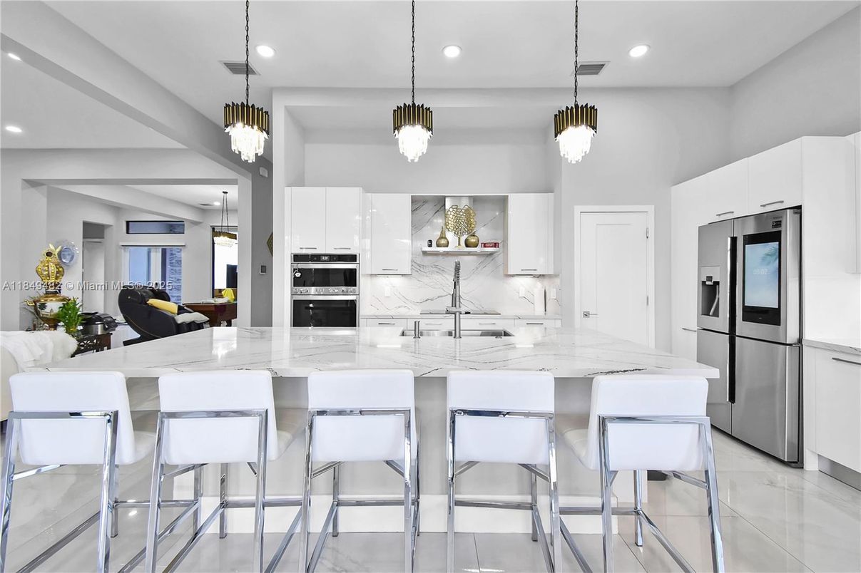 Interior, Kitchen, Pendant Lights, Recessed Lighting, Stainless Steel Appliances