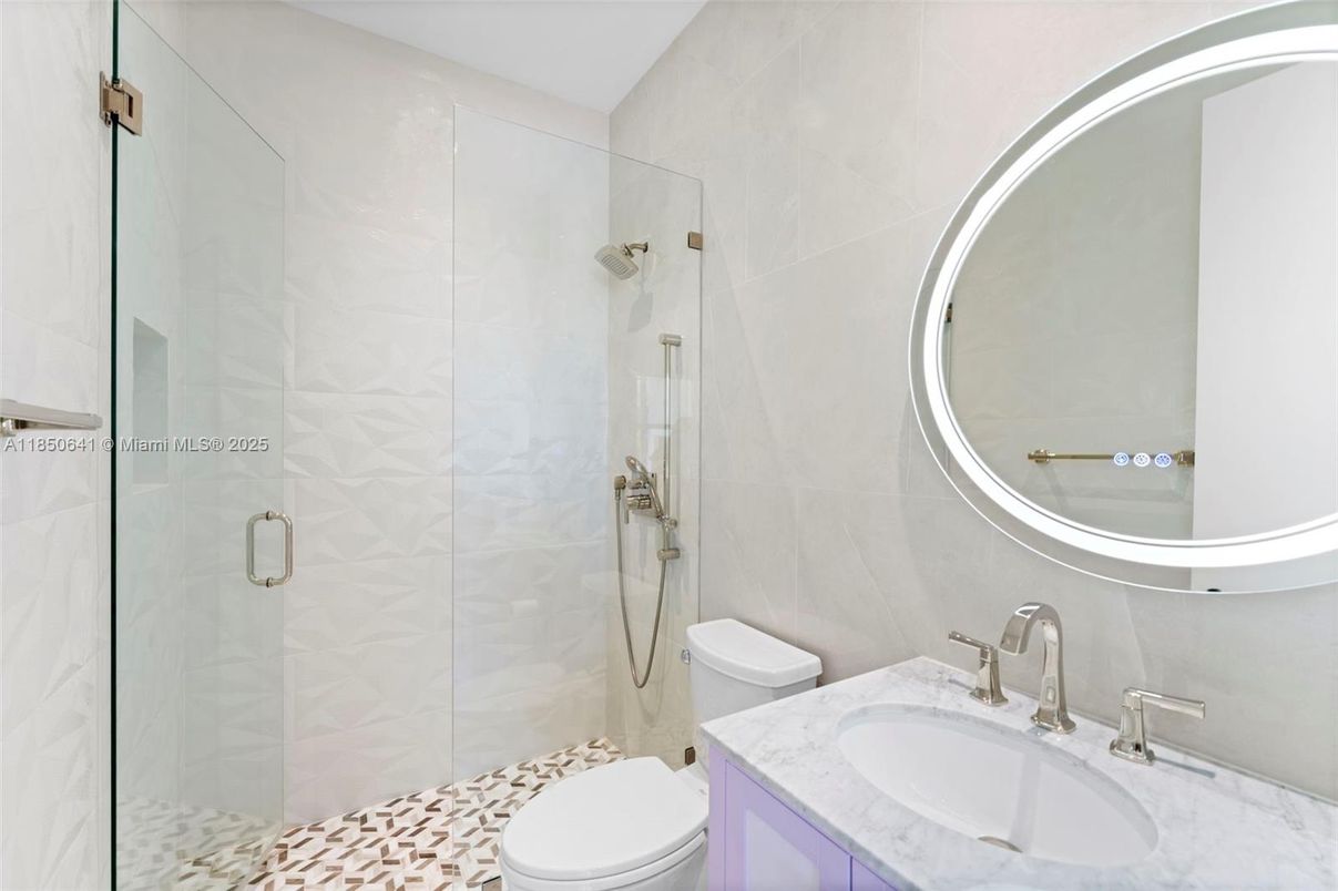 Bathroom, Glass Shower, Interior, Marble Walls