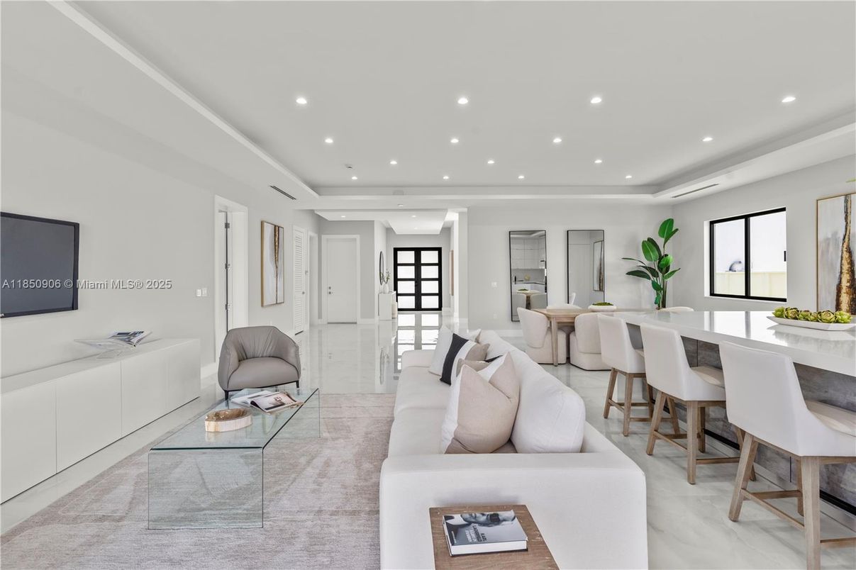 Interior, Living room, Recessed Lighting
