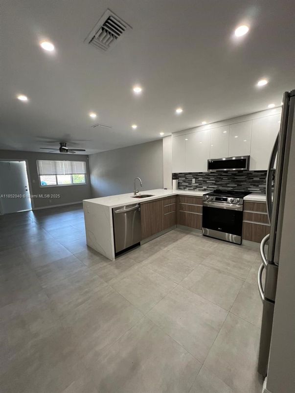 Interior, Kitchen, Recessed Lighting, Stainless Steel Appliances