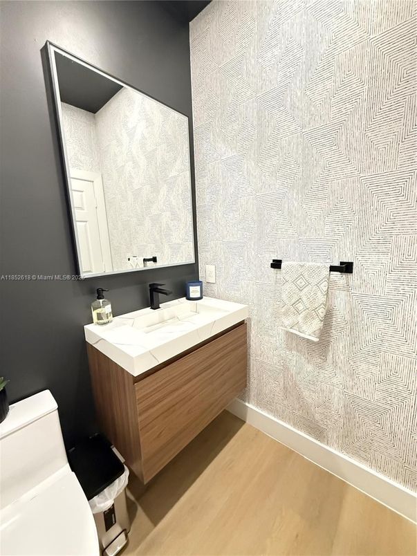 Bathroom, Interior, Wood Texture Flooring
