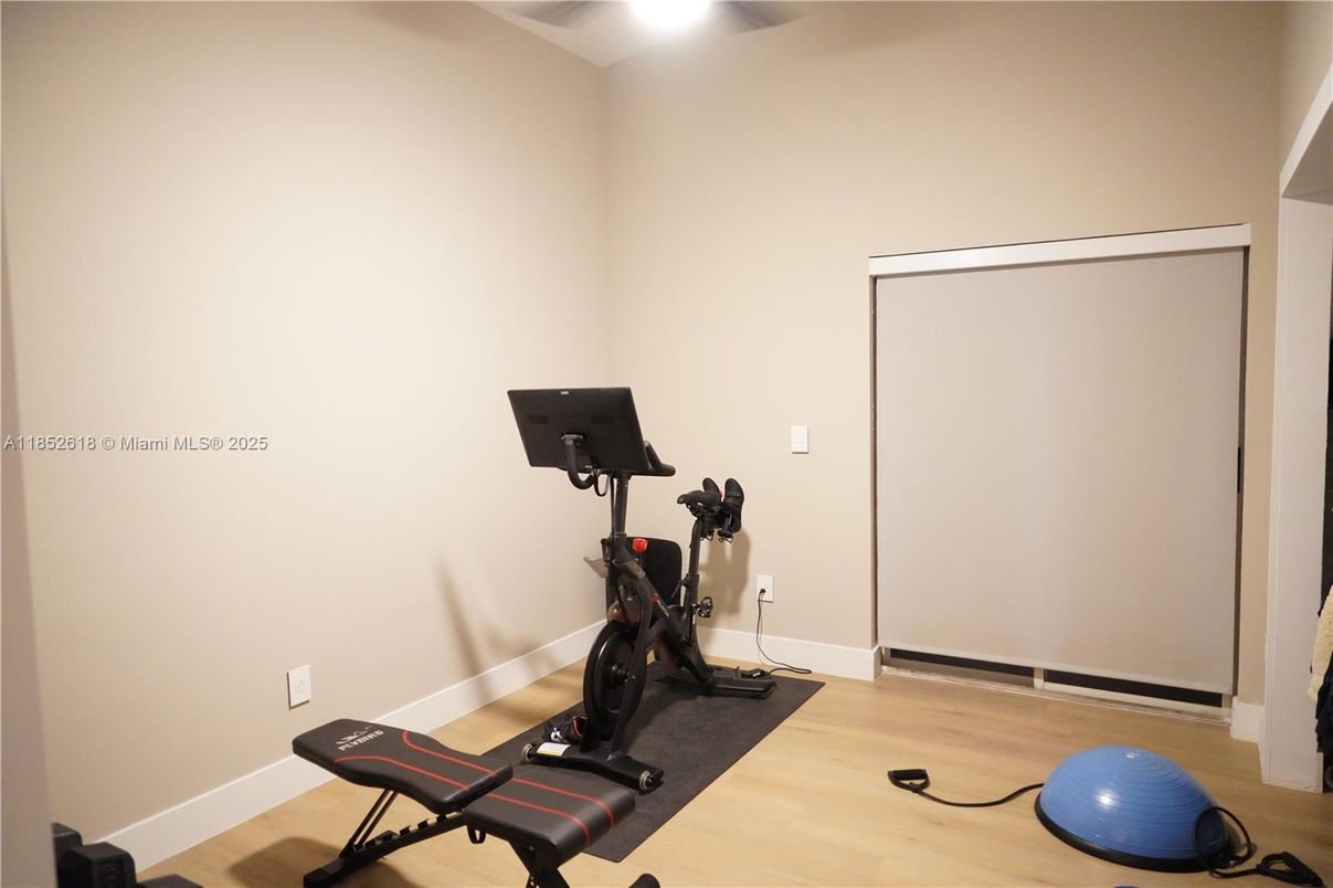 Fitness Equipment, Interior, Wood Texture Flooring