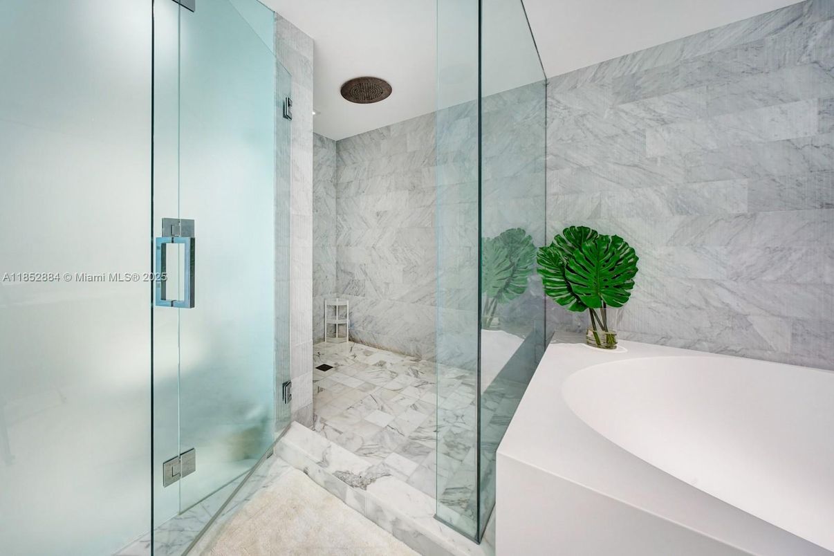 Bathroom, Glass Shower, Interior, Marble, Marble Walls