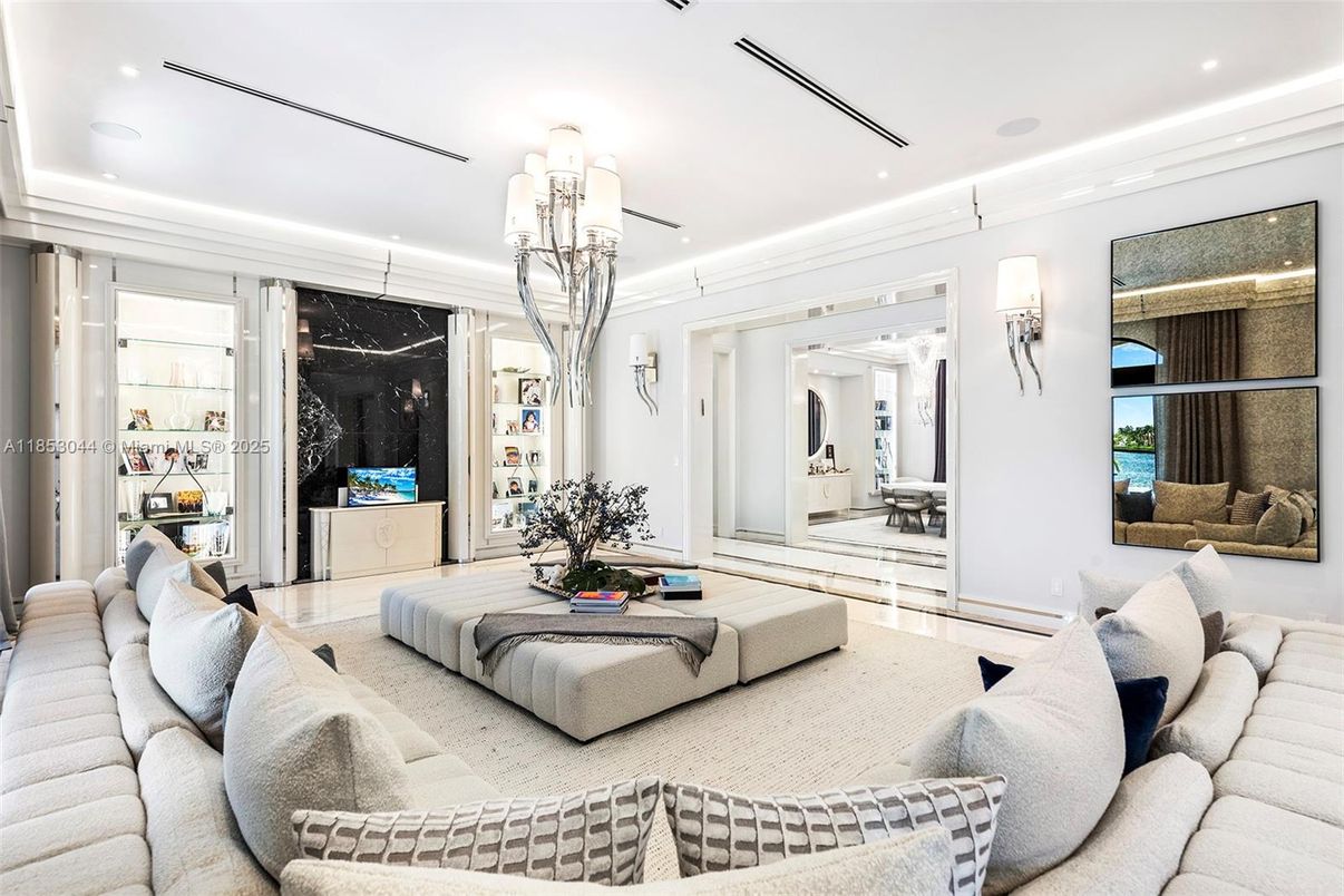 Chandelier, Interior, Living room, Recessed Lighting