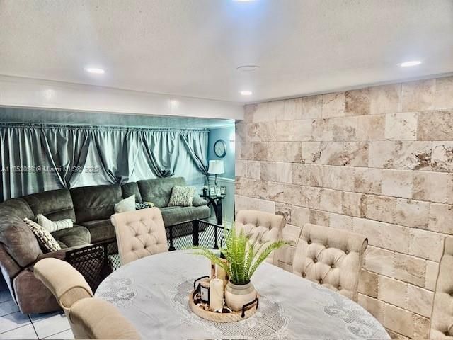 Interior, Living room, Recessed Lighting, Stone Walls