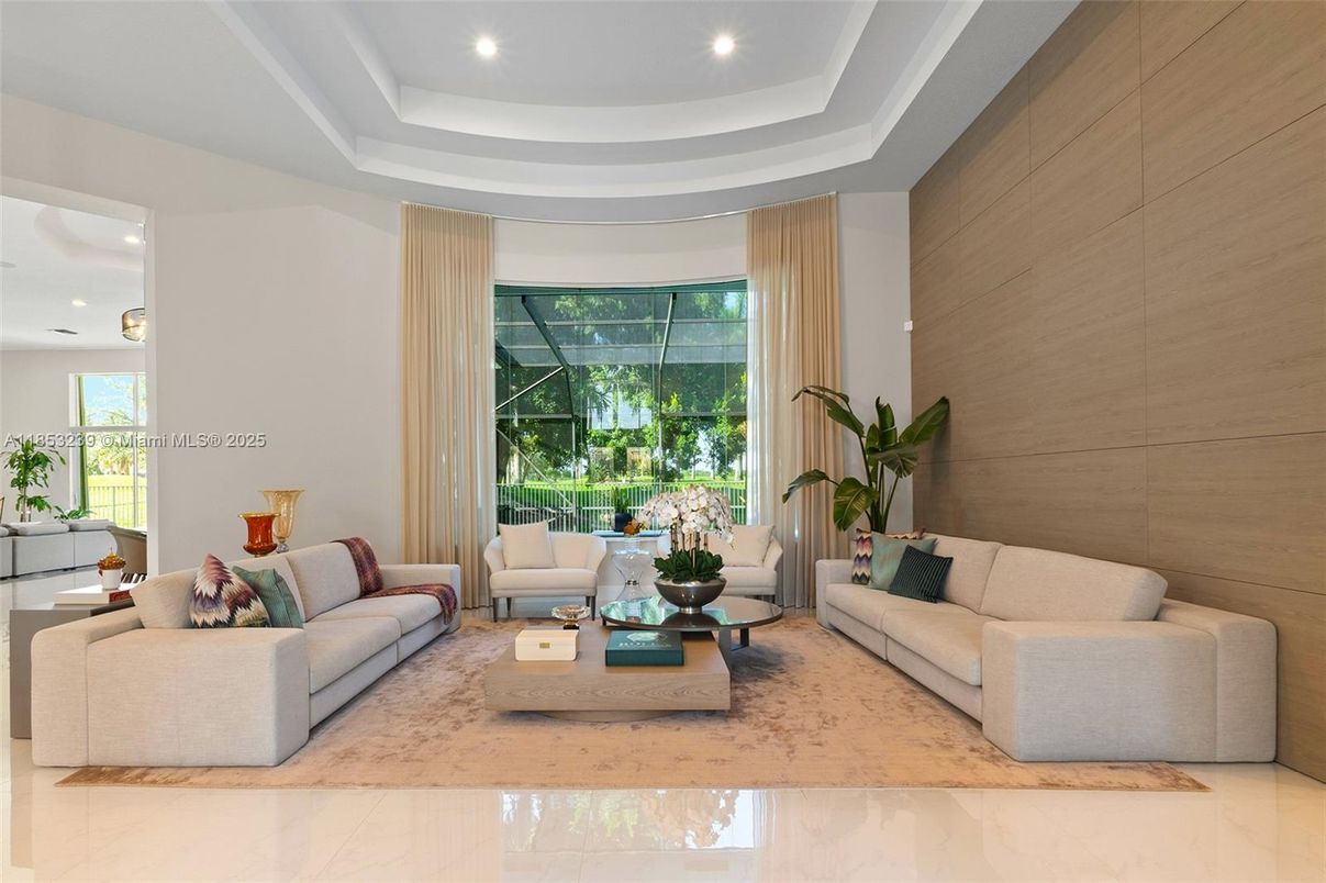 Interior, Living room, Recessed Lighting