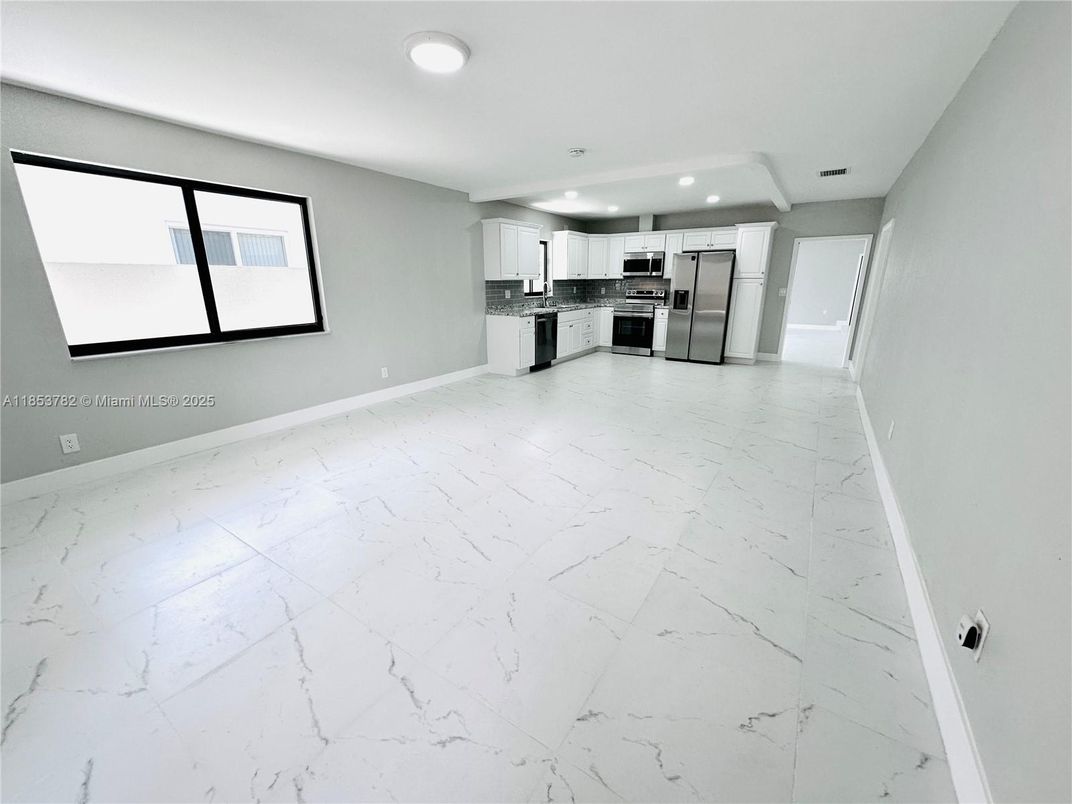Interior, Kitchen, Marble, Recessed Lighting, Stainless Steel Appliances