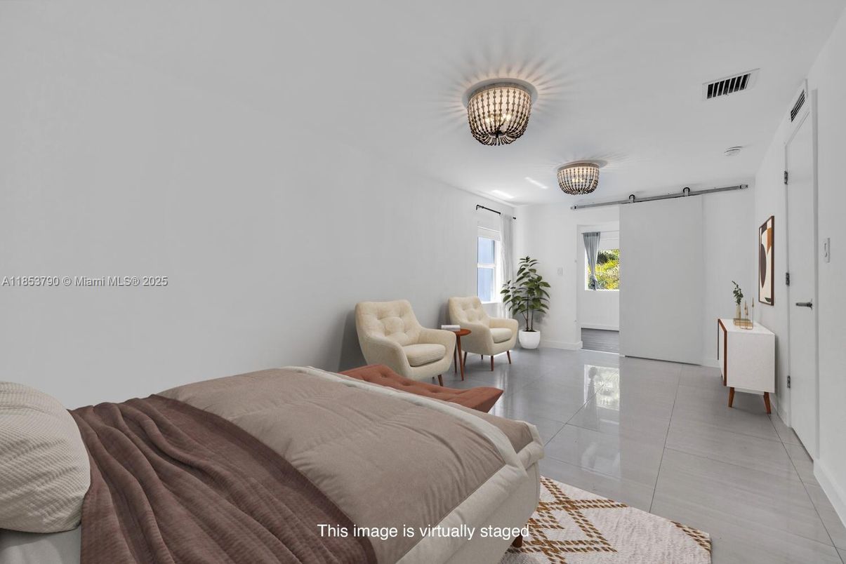 Bedroom, Chandelier, Interior