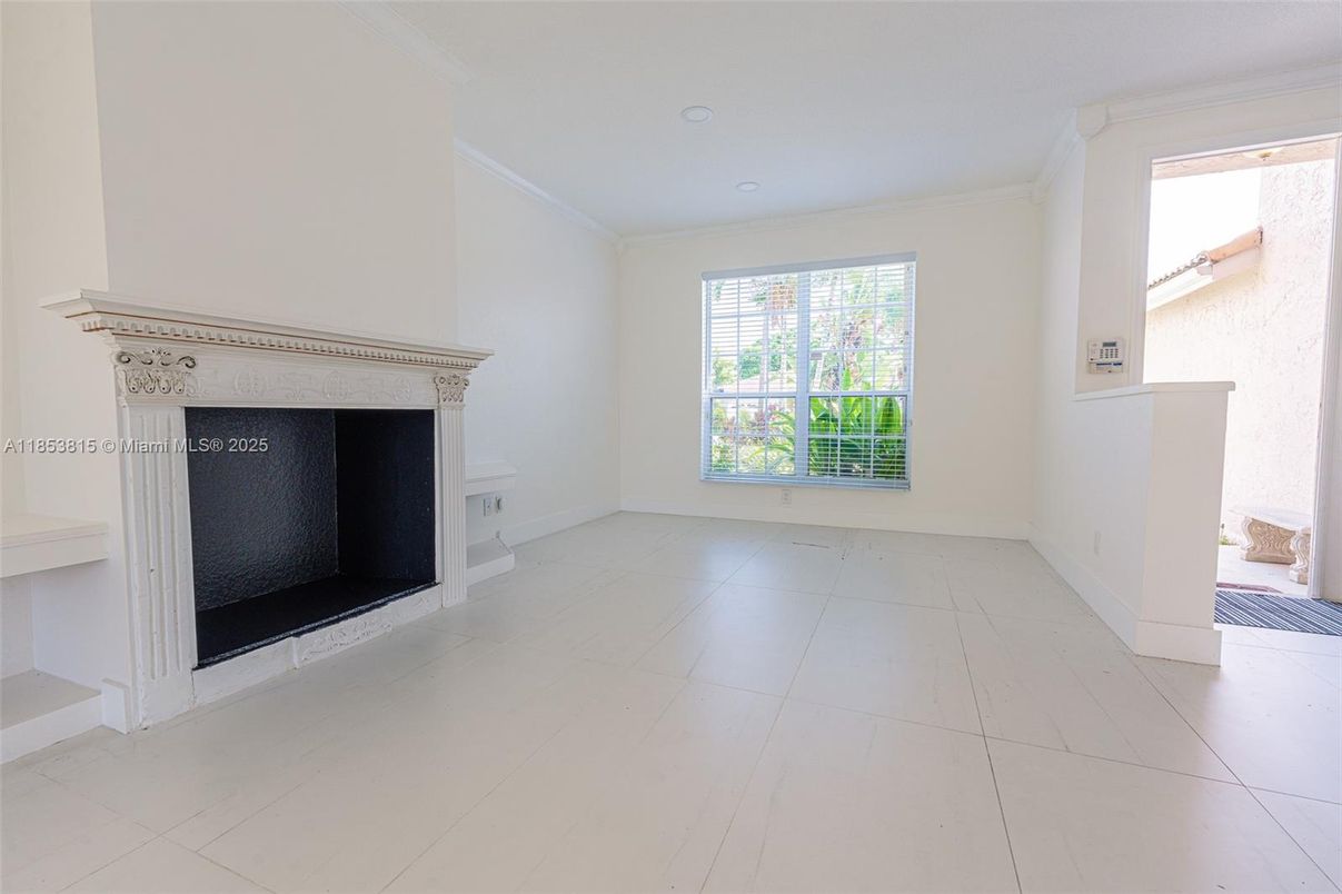 Empty room, Fireplace, Interior